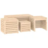 vidaXL 4-tlg. Gartenbox-Set Massivholz Kiefer - Braun