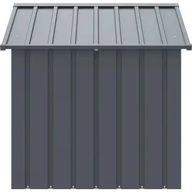 vidaXL Hundehütte mit Dach 117 x 103 x 102 cm Stahl Schwarz