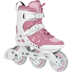Inlineskates POWERSLIDE "Phuzion Argon Rose 100" Gr. 39, rosa (rosa, weiß), Inlineskates_Rollschuhe_Schlittschuhe, Kinder, 39, Kunstfaser, Lederimitat