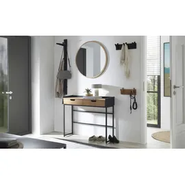 MCA Furniture Garderobenpaneel Bantry 27 x 120 x 20 cm Schwarz