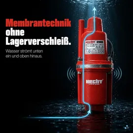 Hecht Tiefbrunnenpumpe 3166 600W 1400 l/h 70 m Förderhöhe