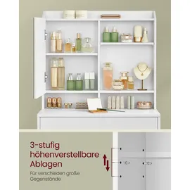 VASAGLE Schminktisch, mit Spiegel weiß