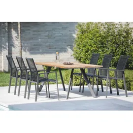 Niehoff Gartentisch 260 x 95 x 76 cm Teak geölt/braun