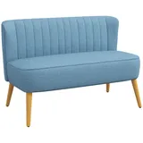 Homcom 2-Sitzer Stoffsofa Retro-Look Holzrahmen 117 x 56,5 x 77 cm