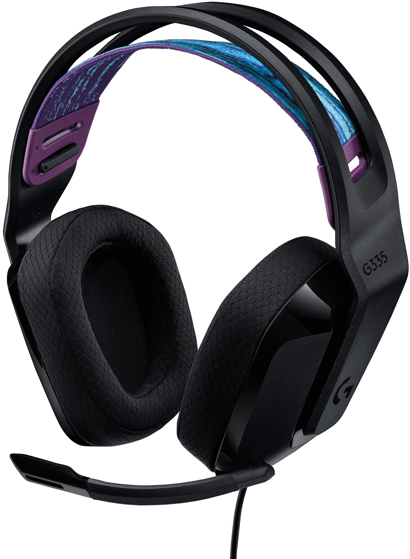 Logitech G335 Kabelgebundenes Gaming-Headset, Flip-to-Mute-Mikrofon, 3,5 mm Audioanschluss, Memory-Schaum-Ohrpolster, Leicht, Kompatibel mit PC, PlayStation, Xbox, Nintendo Switch - Schwarz