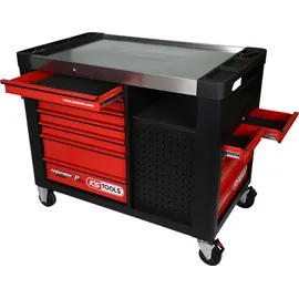 KS Tools PERFORMANCEplus P35 SCHWARZ/ROT Werkstattwagen mit 12 Schubladen