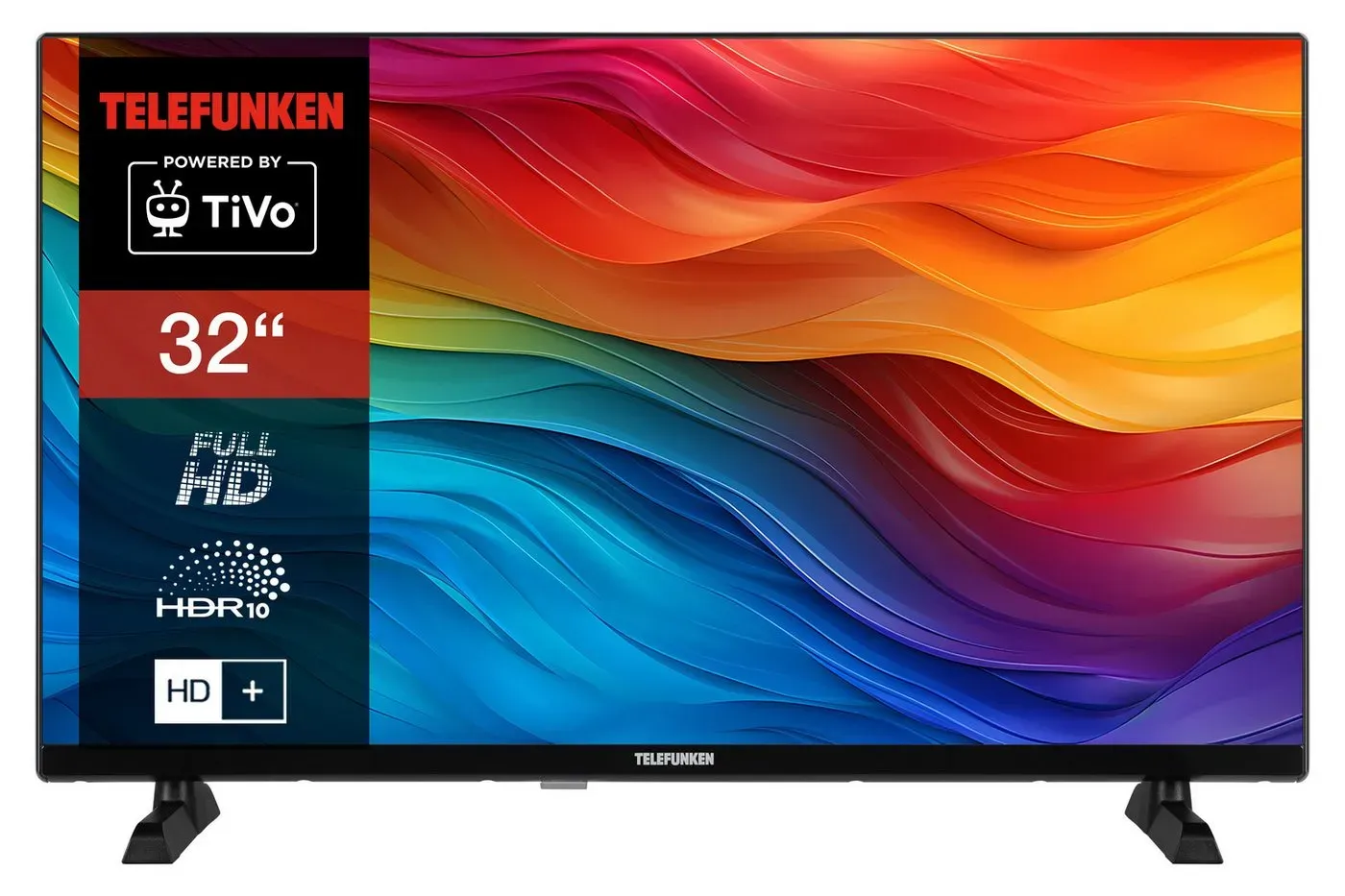 Telefunken XF32TO750S LCD-LED Fernseher (80 cm/32 Zoll, Full HD, TiVo Smart TV, TiVo Smart TV, HDR, Triple-Tuner, Sprachsteuerung, HD+ 6 Monate inkl) schwarz