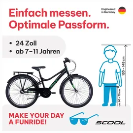 coolmobility gmbh S'COOL troX 24 Zoll RH 35 cm schwarz/grün