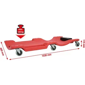 KS Tools Rollbrett Kunststoff 1030x480x115mm Rot