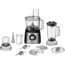 Bosch MCM3501M Küchenmaschine MultiTalent 3, 800 Watt, Schwarz/Edelstahl