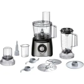 Bosch MCM3501M Küchenmaschine MultiTalent 3, 800 Watt, Schwarz/Edelstahl