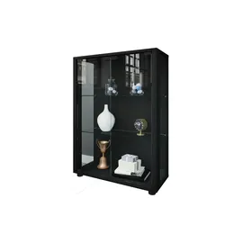 VCM Vitrine Sintalo 60 x 25 x 80 cm Schwarz