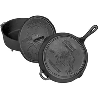 Camp Chef Dutch Oven Set 12 Zoll Gusseisen schwarz