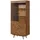 Massivmoebel24 Vitrine Akazie 90 x 42 x 190 cm Beige