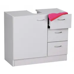 Kadima Design Bad Waschbecken Unterschrank, Elegante Griffe, Moderne Aufbewahrung. 63x30x54 cm