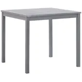 furnicato Esstisch Quadratischer aus Echtholz 80 x 80 x 74 cm Grau (1-St) grau