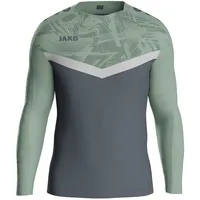 Jako Herren Pullover Sweat Iconic anthra light/mintgrün/soft grey, M