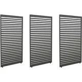 Mendler 3er-Set Aluminium Paneele für Pergola HWC-L46, Terrassenüberdachung, Lamellenpaneel Modul, 204x271cm - anthrazit