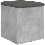vidaXL Sitzbank Mit Stauraum Betongrau 42 x 42 x 45 cm
