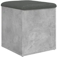 vidaXL Sitzbank Mit Stauraum Betongrau 42 x 42 x 45 cm