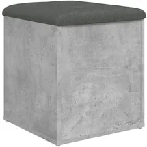 vidaXL Sitzbank Mit Stauraum Betongrau 42 x 42 x 45 cm