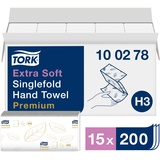 Tork 100278 Zickzack Premium extra weiche Handtücher - 2-lagig weiß weich 23 cm