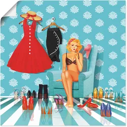 Artland Poster »Ich habe nichts zum anziehen«, Mode, (1 St.), als Alubild, Leinwandbild, Wandaufkleber oder Poster in versch. Größen Artland Farbe Bild(er): bunt