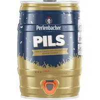 Perlenbacher Pils 5 Liter Bierfass mit Zapfhahn, Pfandfrei 4,9 % Vol