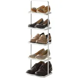 Yamazaki 2478 TOWER Schuhregal, weiß, Stahl, Minimalistisches Design, 22 x 18 x 77.5 cm)