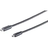 s/conn S-Conn 77144-1.0 USB C Mini-USB B Schwarz