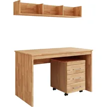 OTTO home Büromöbel-Set OTTO HOME "Logo", beige (natur, eiche), B:120cm T:65cm, Arbeitsmöbel-Sets, Büromöbel-Set, passt in verschiedene Einrichtungsstile