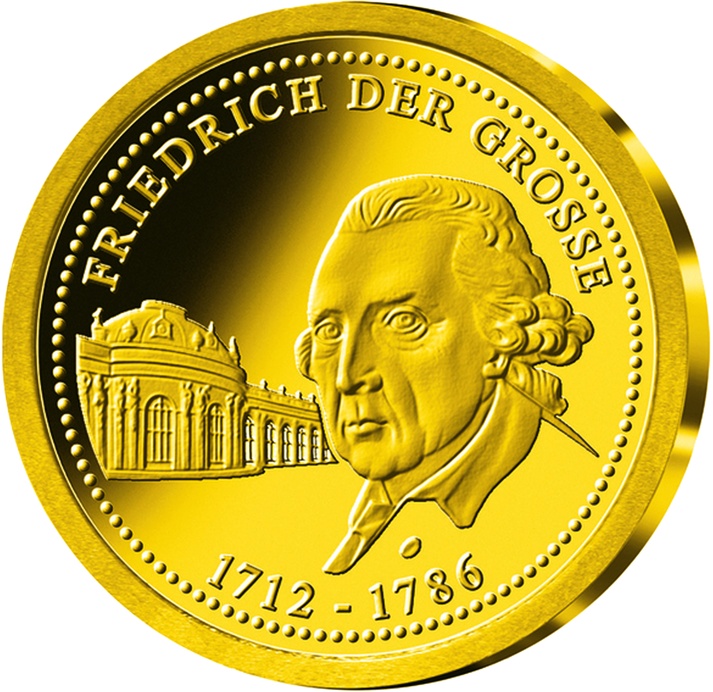 Die größten Deutschen – Gold-Gedenkprägung "Friedrich der Große"