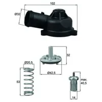 Mahle ORIGINAL Kühlwasserthermostat VW,AUDI,SKODA TI 244 83D 03C121110K,03C121110Q,03C121110H 3C121110K,72386580