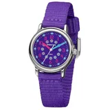 JACQUES FAREL KCF 089 Analog Quarz Textilband Lila