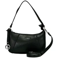 L.Credi MICHAELA Damen-Schultertasche 25x6x15 (schwarz)