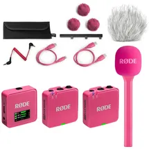 RØDE Microphones RØDE Mikrofon-Funksystem Wireless GO Gen 3 Interview Set Pink, Mikrofon