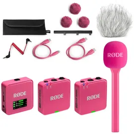 RØDE Microphones RØDE Mikrofon-Funksystem Wireless GO Gen 3 Interview Set Pink, Mikrofon