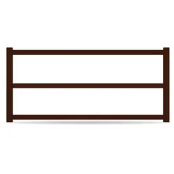 Zaun, Aluminium, Holzoptik Braun, Nussbaum Dekor, Modell Berlin, flexible Befestigungssysteme, Zaunelement individuell konfigurierbar