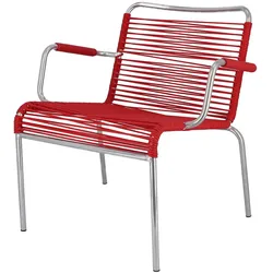 Fiam - Mya Spaghetti Loungesessel, Aluminium / rot