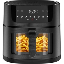 Sintech Heißluftfritteuse Heißluftfritteuse XXL 9L mit 8 Programmen schwarz