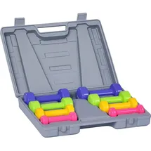 Homcom Hantelset Hantel-Set 4 Hantelpaare 0,5 kg/1 kg/1,5 kg/2 kg mehrfarbig