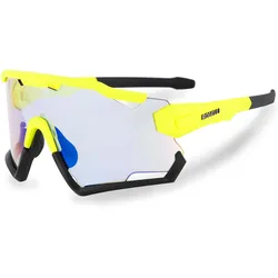 Fahrradbrille Rennrad Herren und Damen - Kategorie 2 - Switch GELB|SCHWARZ No Size