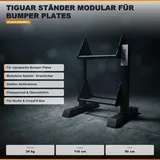 Tiguar Modularer Bumper-Plate-Ständer für Home & Studio Gym
