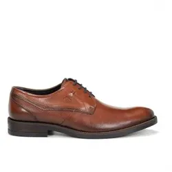 Fluchos für Herren. F1626 Braune Theo-Lederschuhe (45), Wohnung, Schnürsenkel, Lässig, Klassisch