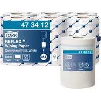 TORK Putztuchrollen ReflexTM Premium M4 1-lagig weiß, 340 Blätter, 6 Rollen