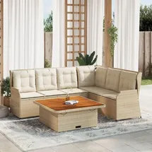 vidaXL Garten-Lounge-Set 5-tlg. beige