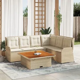 vidaXL Garten-Lounge-Set 5-tlg. beige