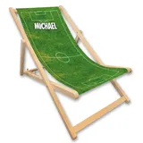 unikatolo Liegestuhl mit Name, Fußball, Geschenk Trainer, Danke, Abschiedsgeschenk, Torschützenkönig, Bester Spieler, Geschenkidee Männer