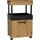 Forte Barschrank 50,2 x 88,6 x 41,1 cm Eiche/Schwarz matt