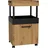 Forte Barschrank 50,2 x 88,6 x 41,1 cm Eiche/Schwarz matt